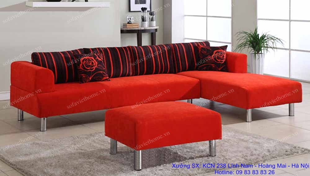 Sofa góc nỉ 43